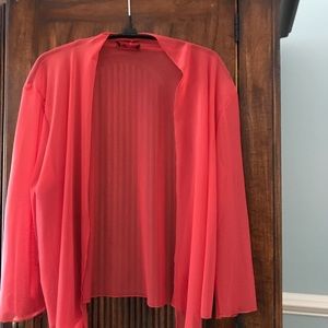 Very sheer coral lightweight sweater
